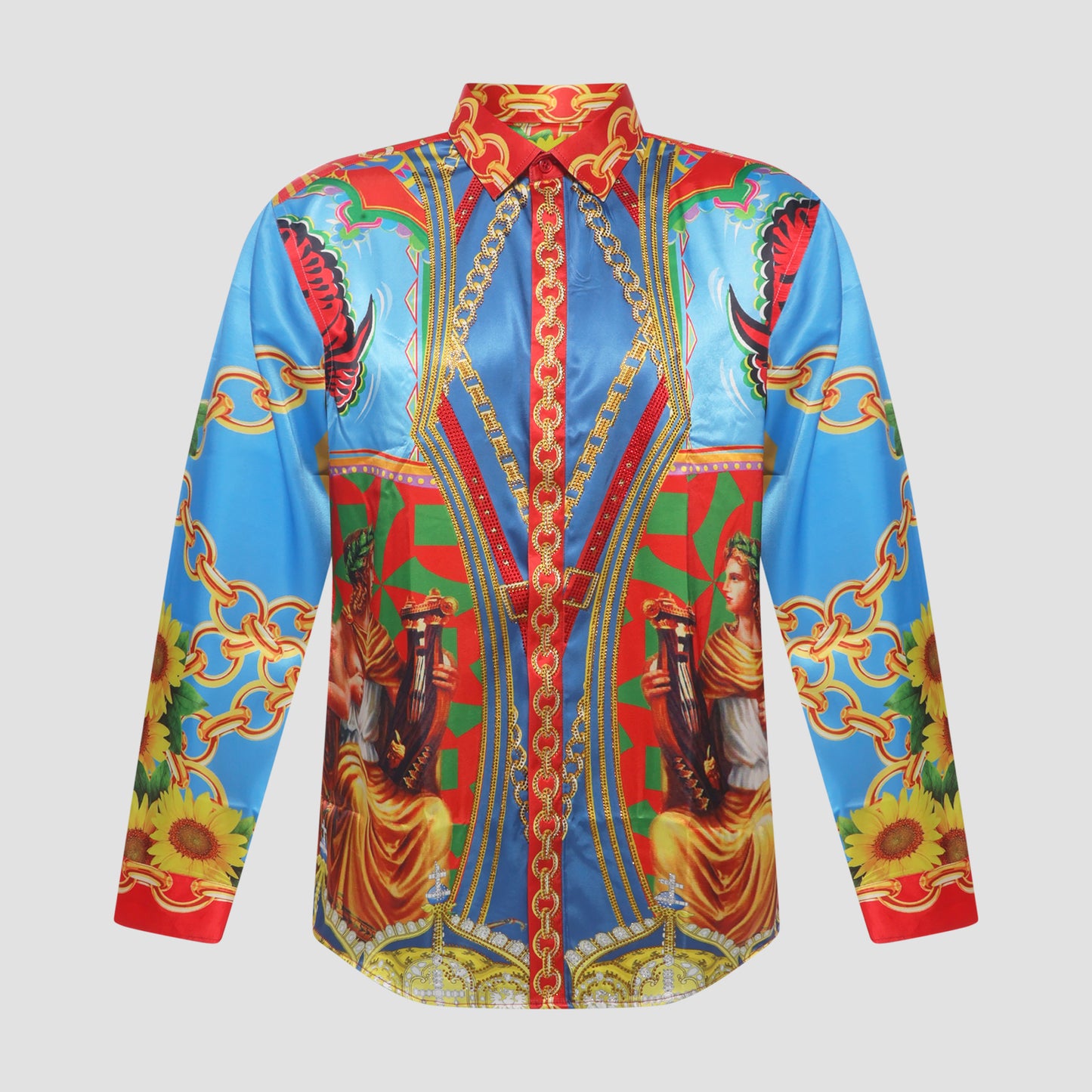 Vibrant Baroque Print Shirt