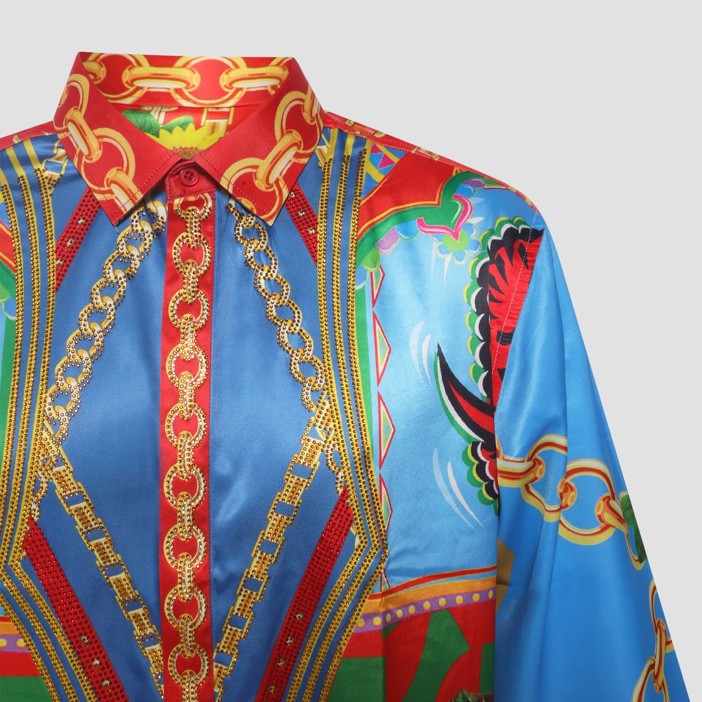 Vibrant Baroque Print Shirt