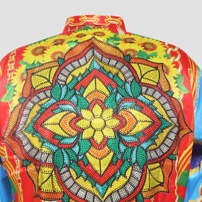 Vibrant Baroque Print Shirt