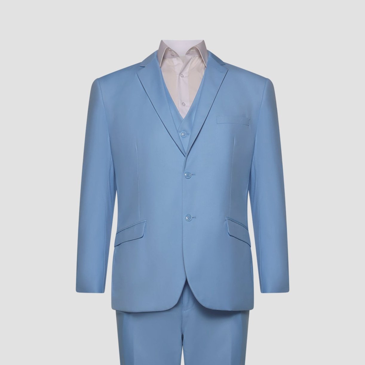 Light Blue Solid Suit