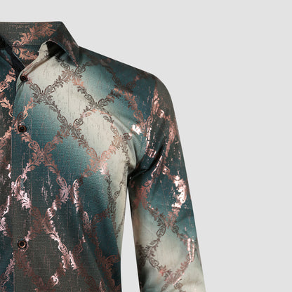 Teal Twilight Tapestry Shirt