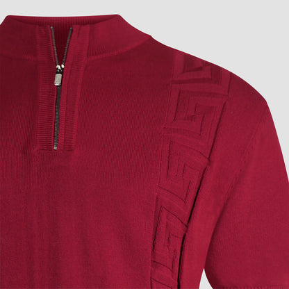 Crimson Zip Detail Shirt