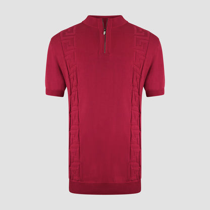 Crimson Zip Detail Shirt