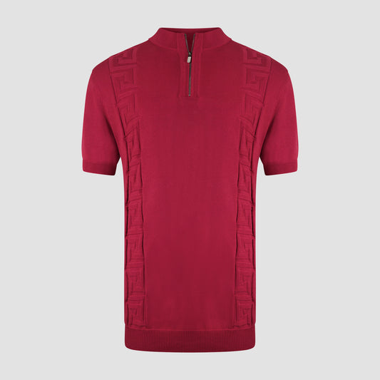 Crimson Zip Detail Shirt