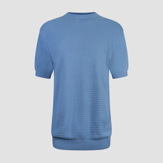 Sky Blue Textured Tee