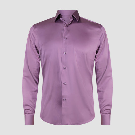 Lavender Satin Dress Shirt