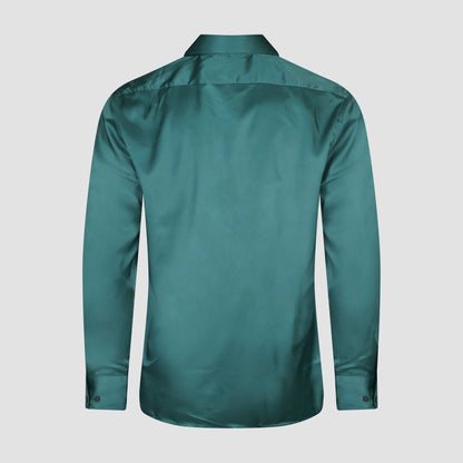 Emerald Luxe Satin Shirt