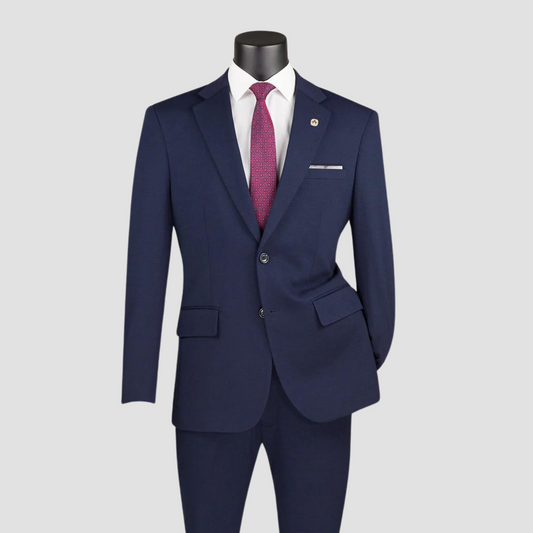 Solid Navy Suit