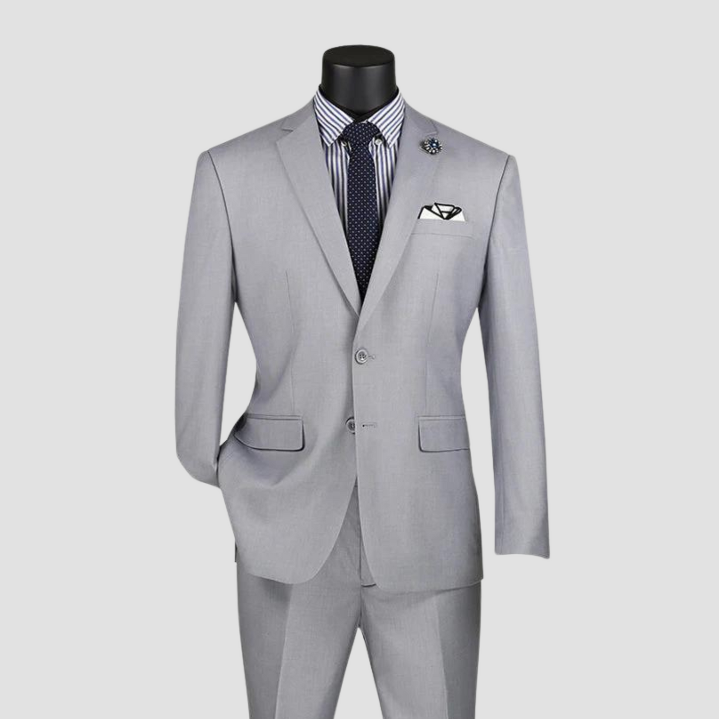 Sleek Light Grey Suit